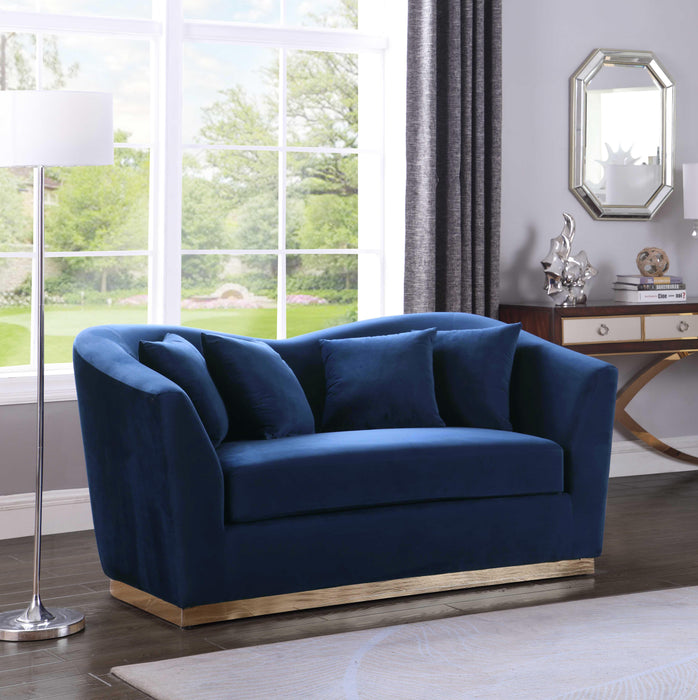 Arabella Navy Velvet Loveseat - Royal Furniture & Gifts (MI) - Multi Location