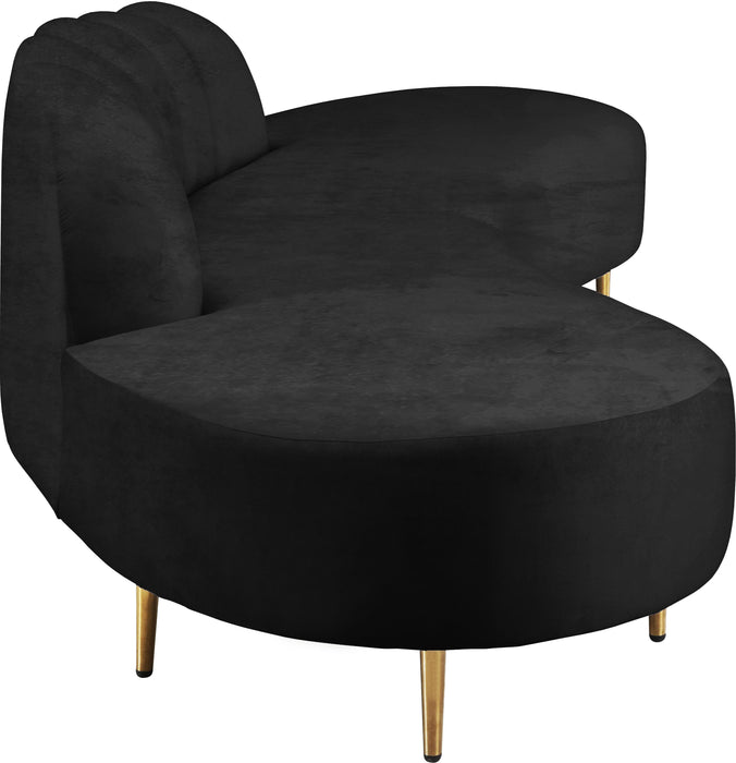 Divine Black Velvet 2pc. Sectional - Royal Furniture & Gifts (MI) - Multi Location