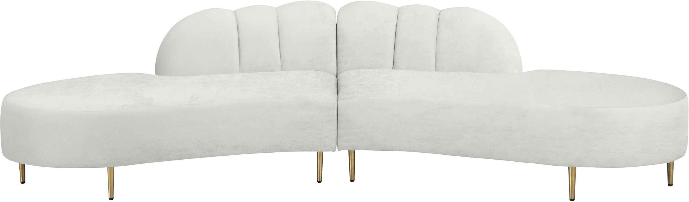 Divine Cream Velvet 2pc. Sectional - Royal Furniture & Gifts (MI) - Multi Location
