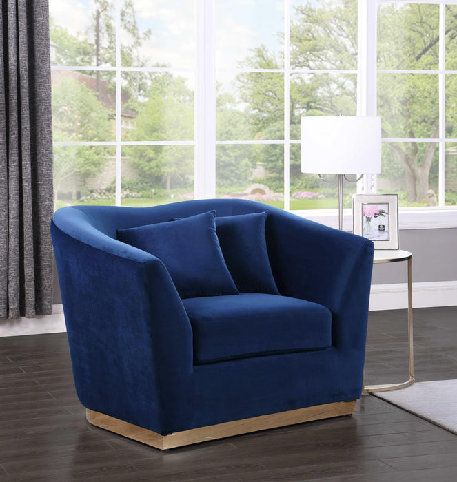 Arabella Navy Velvet Chair - Royal Furniture & Gifts (MI) - Multi Location