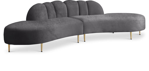 Divine Grey Velvet 2pc. Sectional - Royal Furniture & Gifts (MI) - Multi Location