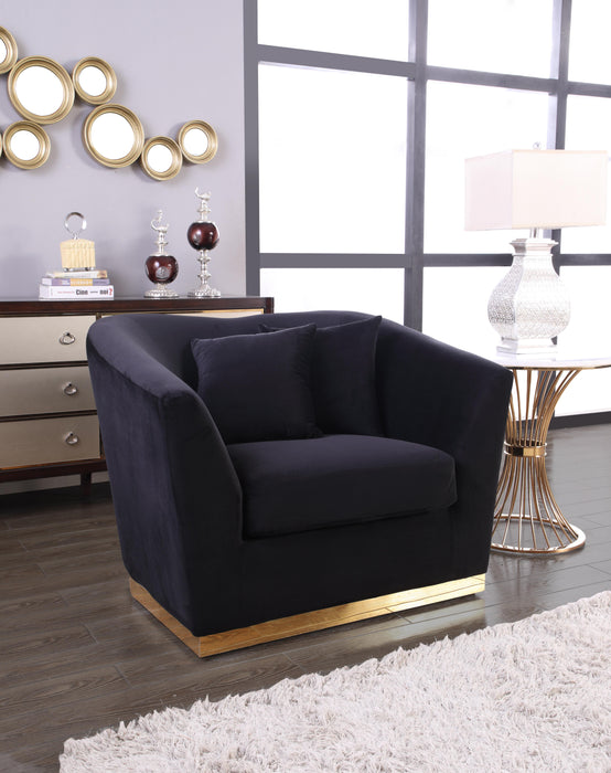 Arabella Black Velvet Chair - Royal Furniture & Gifts (MI) - Multi Location