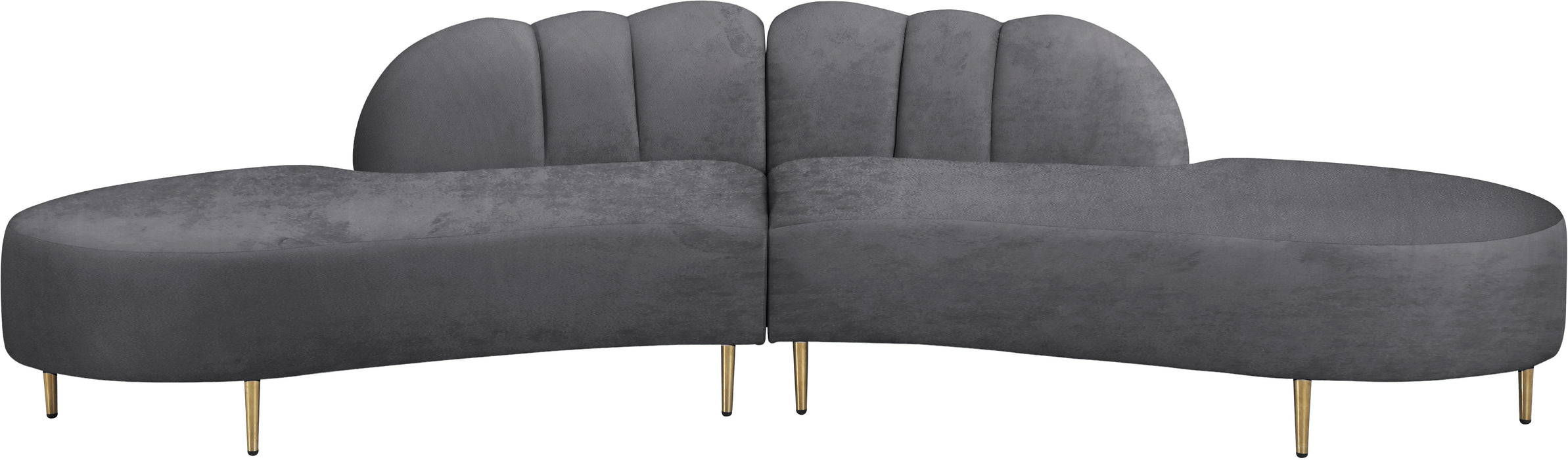Divine Grey Velvet 2pc. Sectional - Royal Furniture & Gifts (MI) - Multi Location