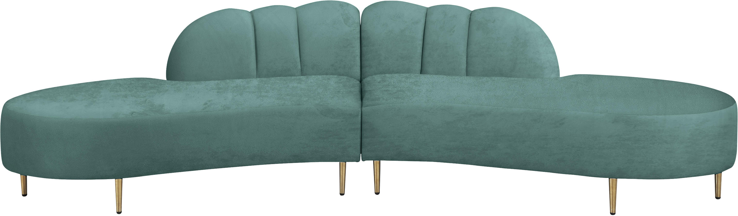 Divine Mint Velvet 2pc. Sectional - Royal Furniture & Gifts (MI) - Multi Location