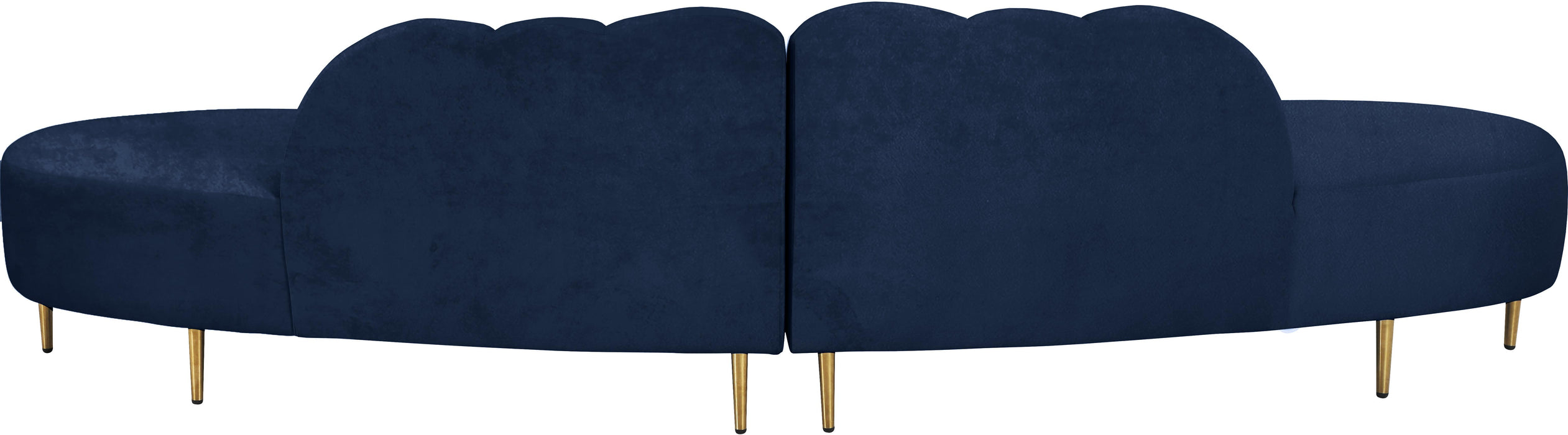 Divine Navy Velvet 2pc. Sectional - Royal Furniture & Gifts (MI) - Multi Location