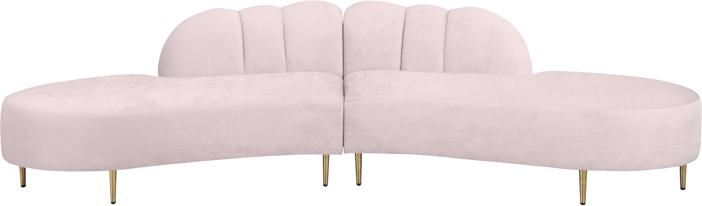 Divine Pink Velvet 2pc. Sectional - Royal Furniture & Gifts (MI) - Multi Location