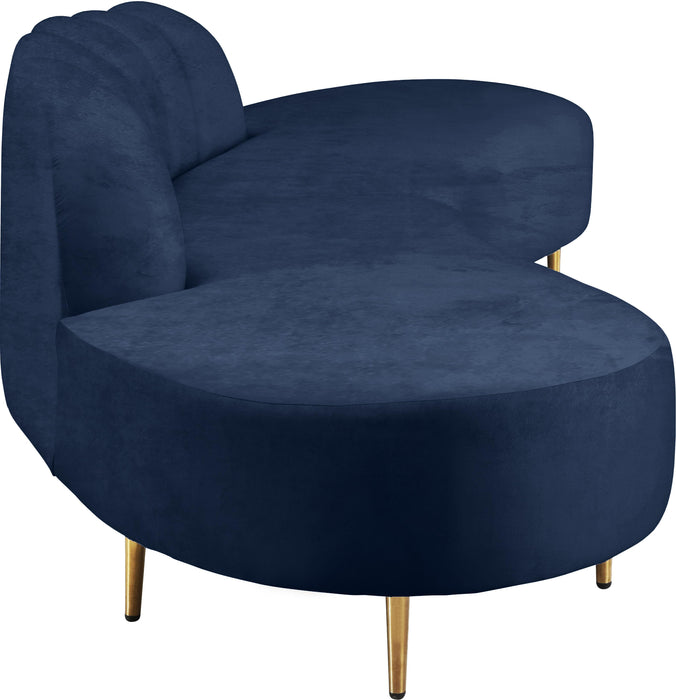 Divine Navy Velvet 2pc. Sectional - Royal Furniture & Gifts (MI) - Multi Location