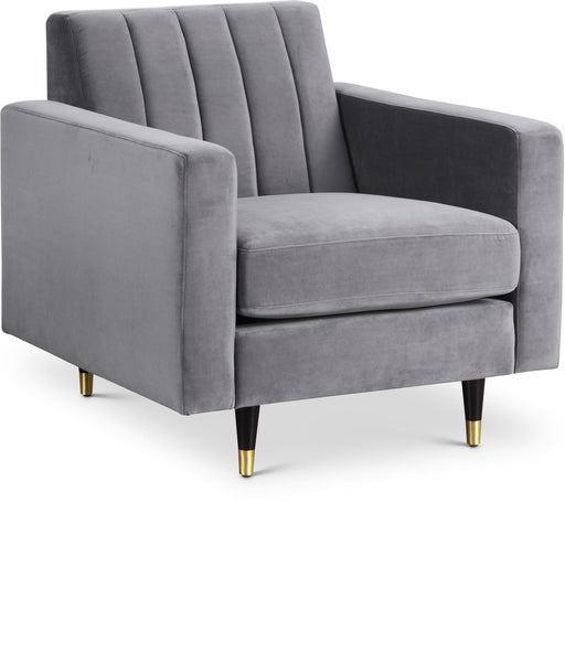 Lola Grey Velvet Chair - Royal Furniture & Gifts (MI) - Multi Location