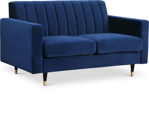 Lola Navy Velvet Loveseat - Royal Furniture & Gifts (MI) - Multi Location