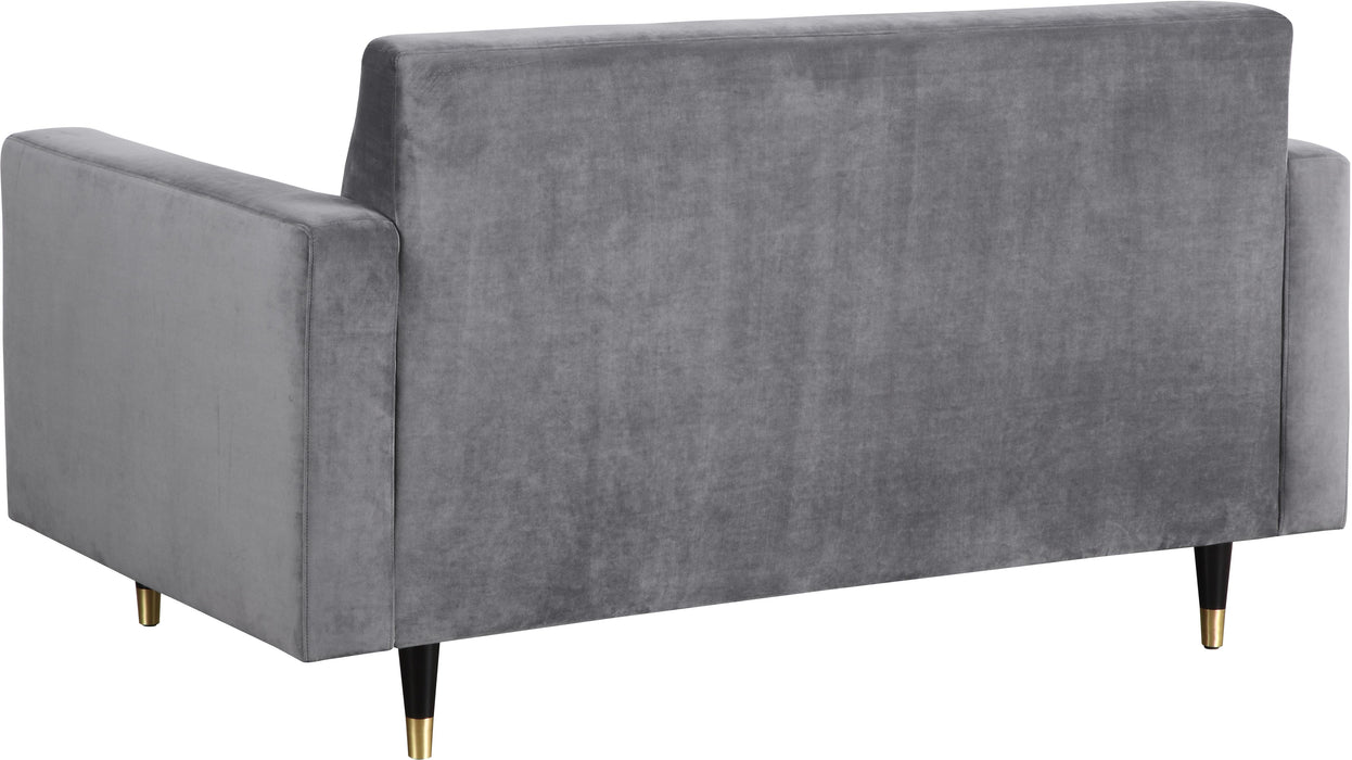 Lola Grey Velvet Loveseat - Royal Furniture & Gifts (MI) - Multi Location