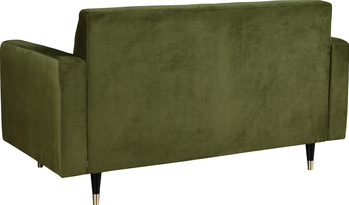 Lola Olive Velvet Loveseat - Royal Furniture & Gifts (MI) - Multi Location