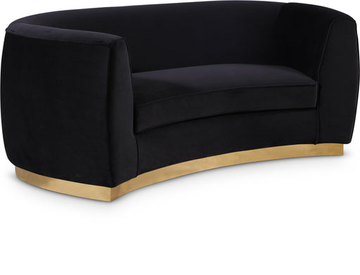 Julian Black Velvet Loveseat - Royal Furniture & Gifts (MI) - Multi Location