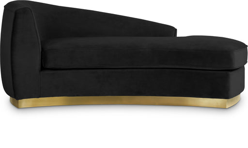 Julian Black Velvet Chaise - Royal Furniture & Gifts (MI) - Multi Location