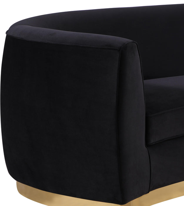 Julian Black Velvet Loveseat - Royal Furniture & Gifts (MI) - Multi Location
