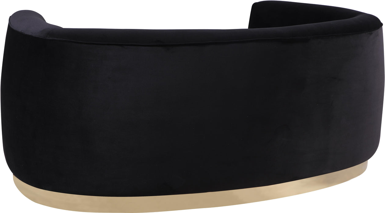Julian Black Velvet Loveseat - Royal Furniture & Gifts (MI) - Multi Location