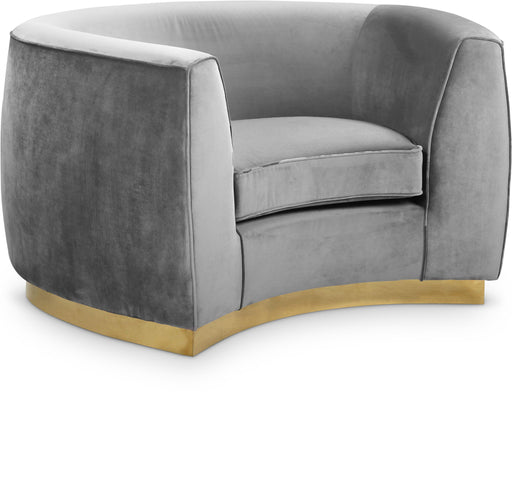 Julian Grey Velvet Chair - Royal Furniture & Gifts (MI) - Multi Location