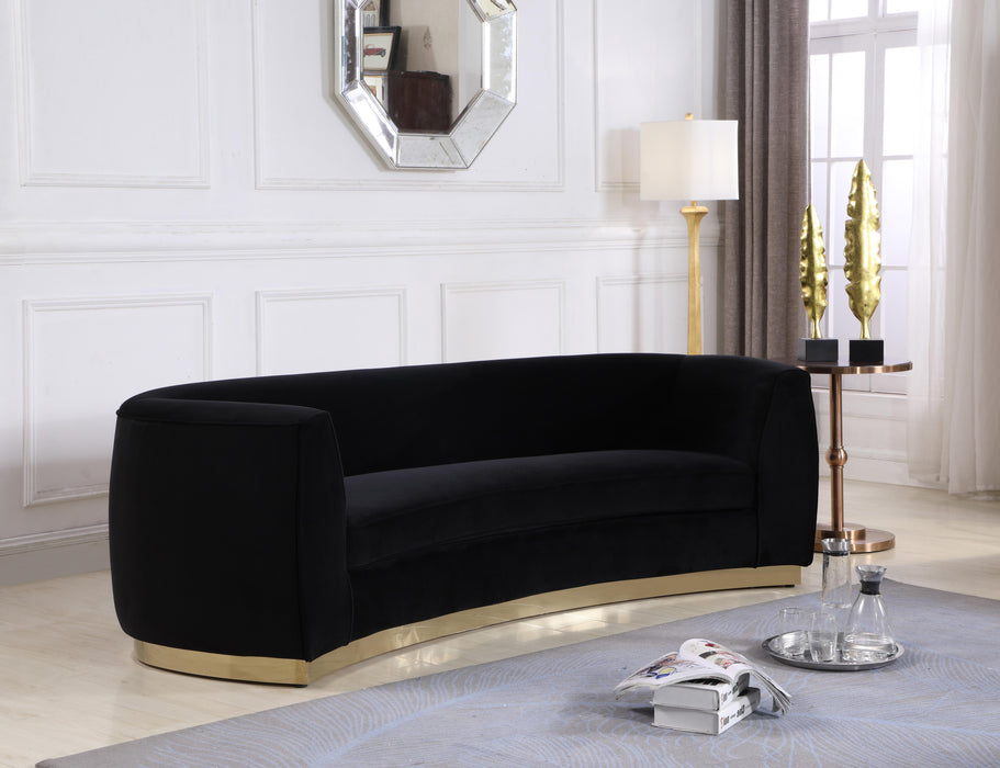 Julian Black Velvet Sofa - Royal Furniture & Gifts (MI) - Multi Location