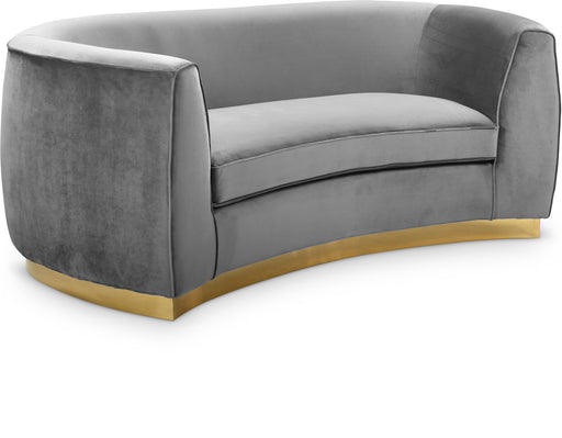 Julian Grey Velvet Loveseat - Royal Furniture & Gifts (MI) - Multi Location