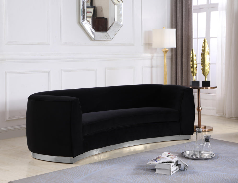 Julian Black Velvet Sofa - Royal Furniture & Gifts (MI) - Multi Location