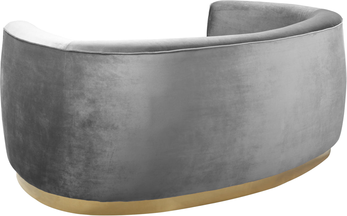 Julian Grey Velvet Loveseat - Royal Furniture & Gifts (MI) - Multi Location