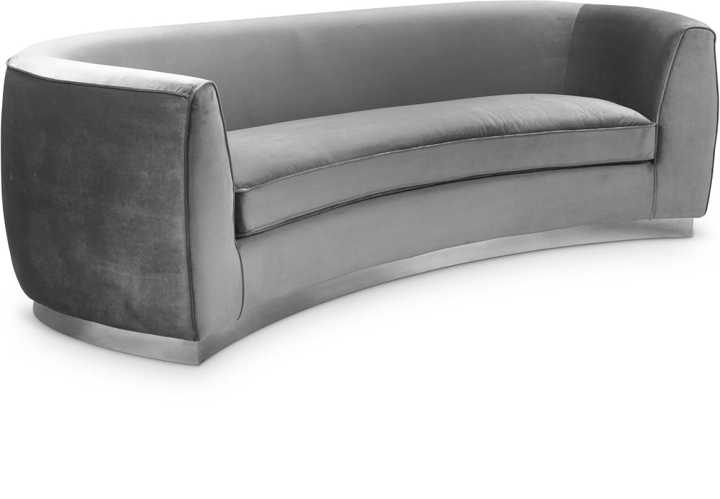Julian Grey Velvet Sofa - Royal Furniture & Gifts (MI) - Multi Location