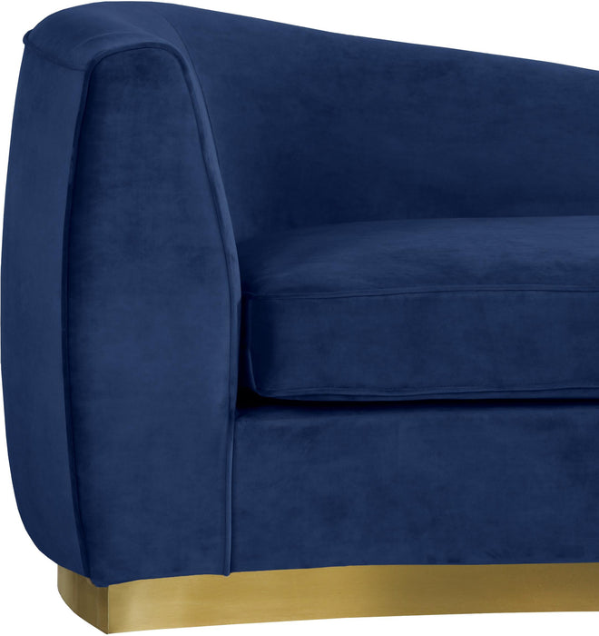 Julian Navy Velvet Chaise - Royal Furniture & Gifts (MI) - Multi Location