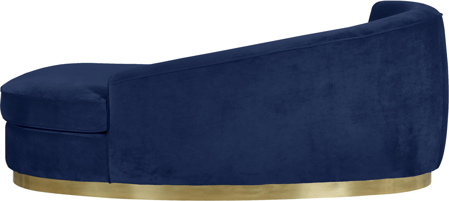 Julian Navy Velvet Chaise - Royal Furniture & Gifts (MI) - Multi Location