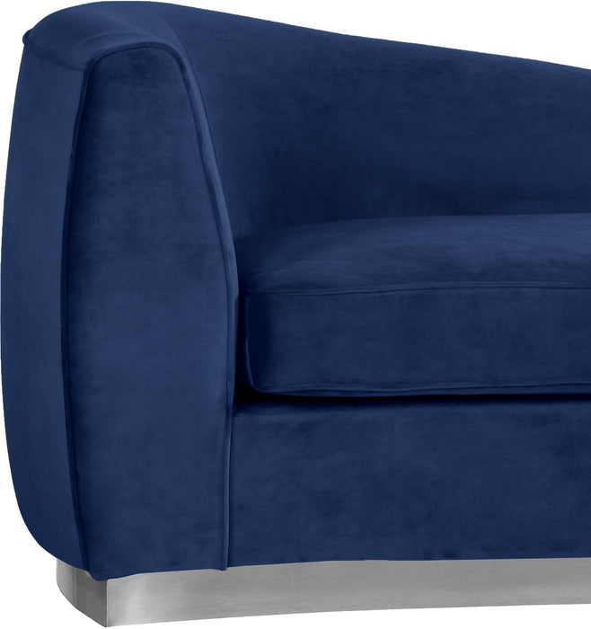 Julian Navy Velvet Chaise - Royal Furniture & Gifts (MI) - Multi Location