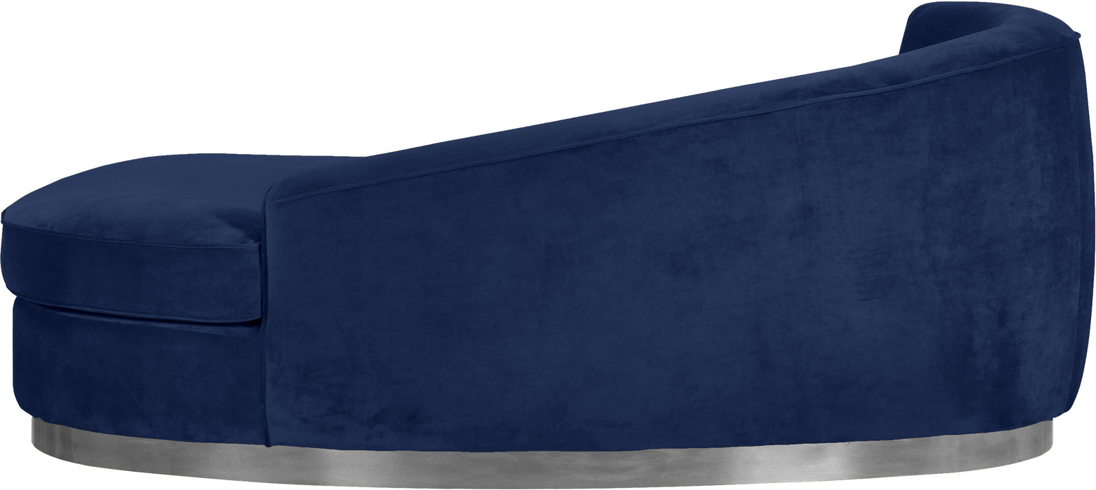 Julian Navy Velvet Chaise - Royal Furniture & Gifts (MI) - Multi Location