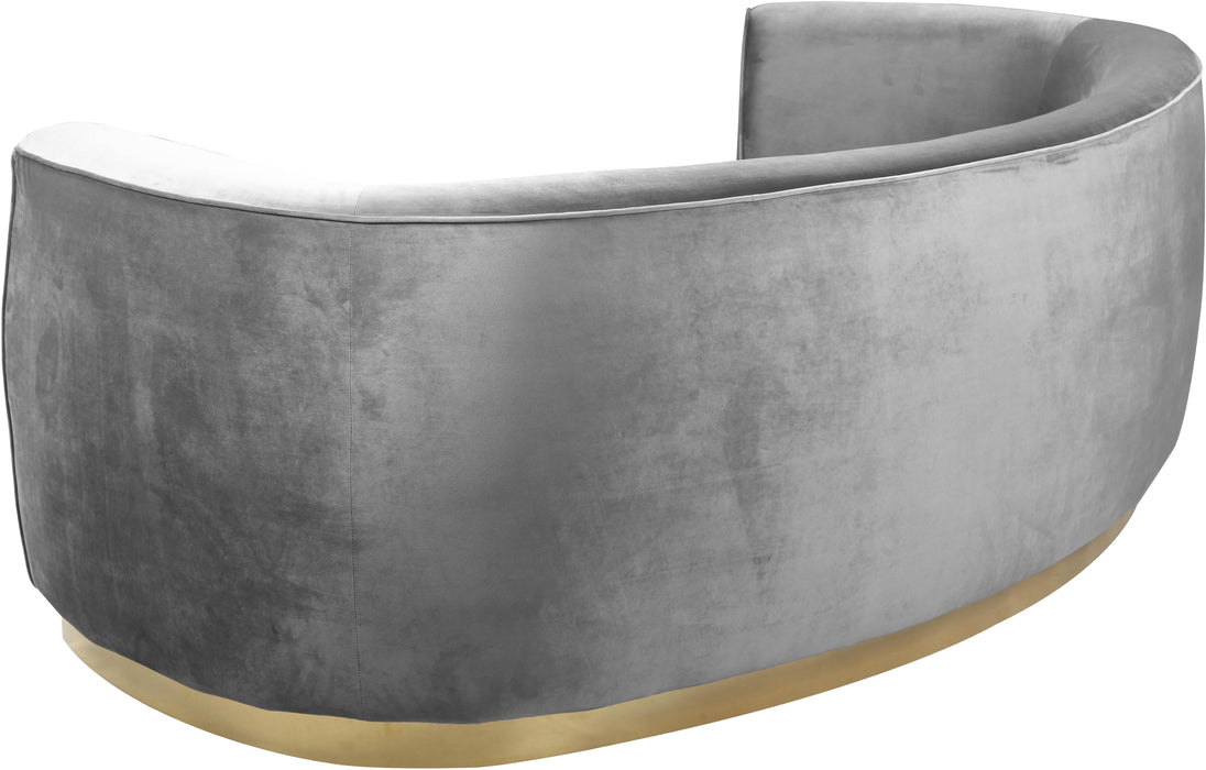 Julian Grey Velvet Sofa - Royal Furniture & Gifts (MI) - Multi Location