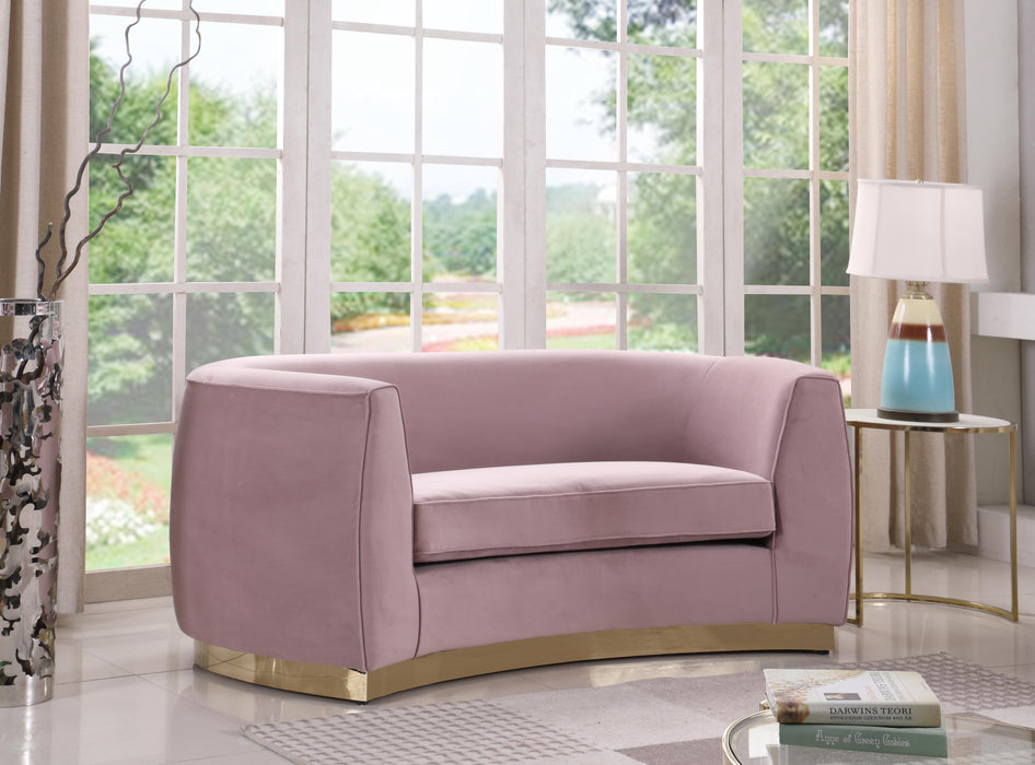 Julian Pink Velvet Loveseat - Royal Furniture & Gifts (MI) - Multi Location