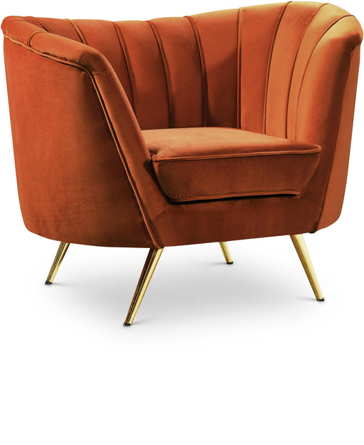 Margo Cognac Velvet Chair - Royal Furniture & Gifts (MI) - Multi Location