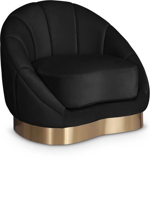 Shelly Black Velvet Chair - Royal Furniture & Gifts (MI) - Multi Location