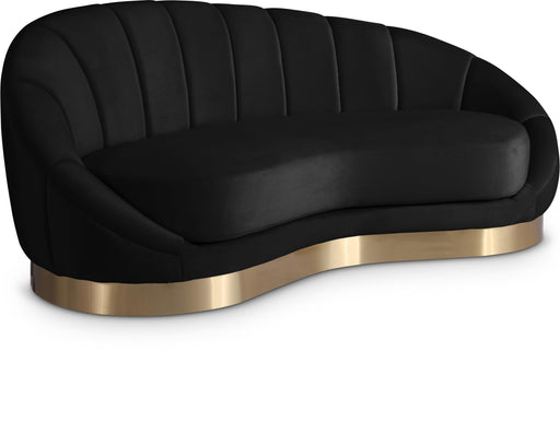 Shelly Black Velvet Chaise - Royal Furniture & Gifts (MI) - Multi Location