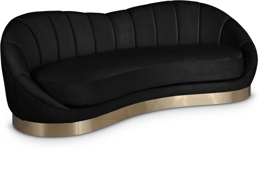 Shelly Black Velvet Sofa - Royal Furniture & Gifts (MI) - Multi Location