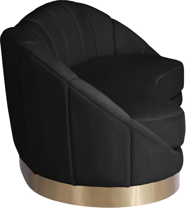 Shelly Black Velvet Sofa - Royal Furniture & Gifts (MI) - Multi Location