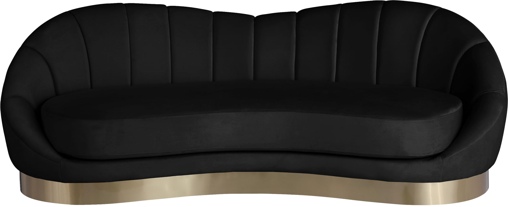 Shelly Black Velvet Sofa - Royal Furniture & Gifts (MI) - Multi Location