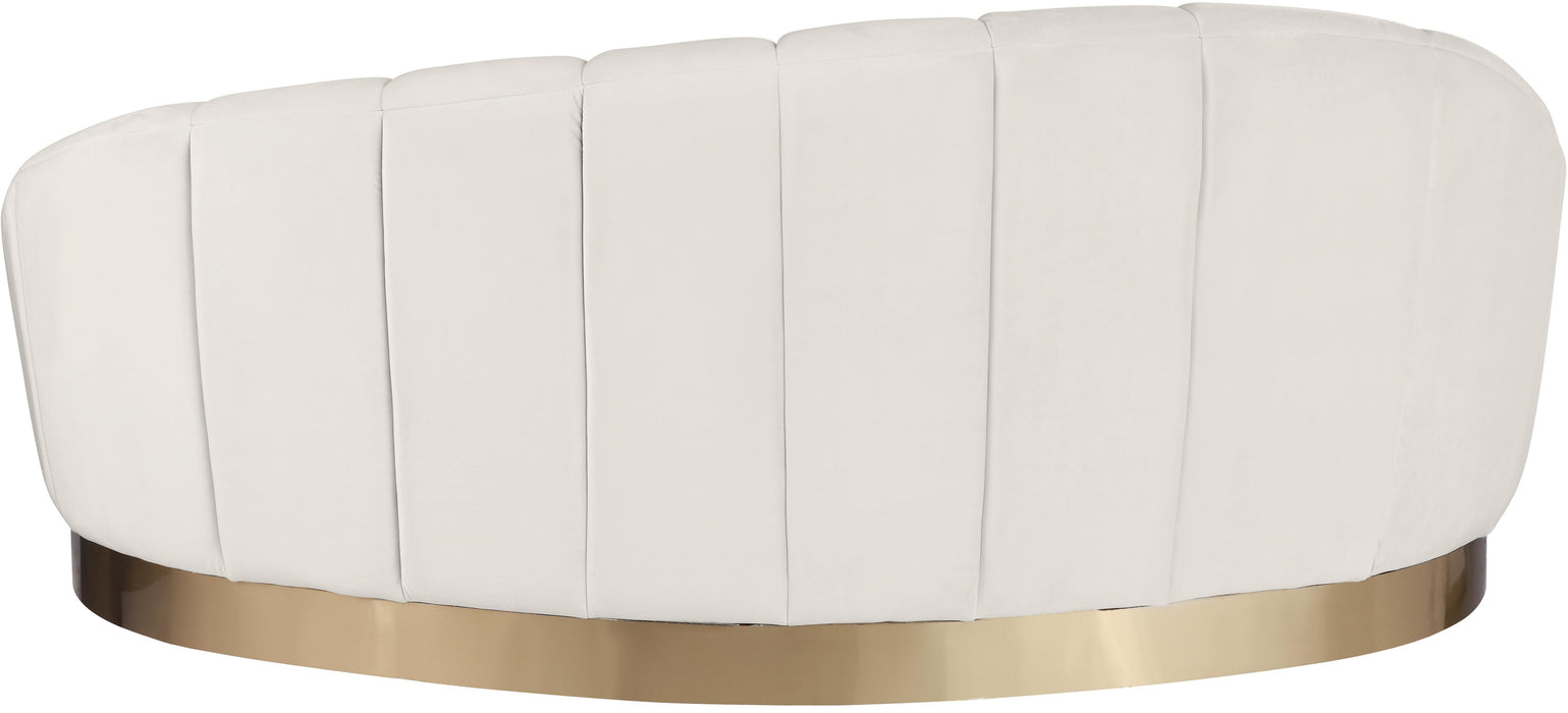 Shelly Cream Velvet Chaise - Royal Furniture & Gifts (MI) - Multi Location