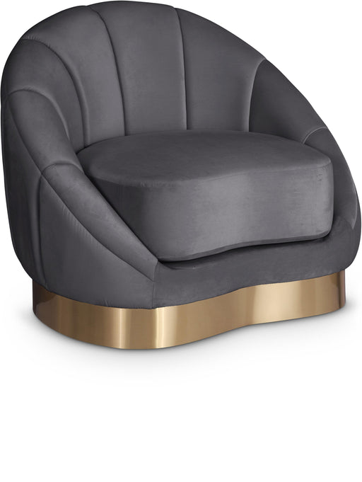Shelly Grey Velvet Chair - Royal Furniture & Gifts (MI) - Multi Location