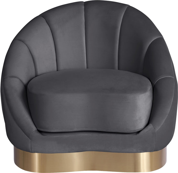 Shelly Grey Velvet Chair - Royal Furniture & Gifts (MI) - Multi Location
