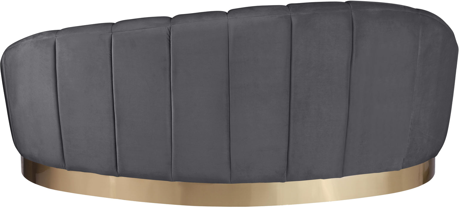 Shelly Grey Velvet Chaise - Royal Furniture & Gifts (MI) - Multi Location