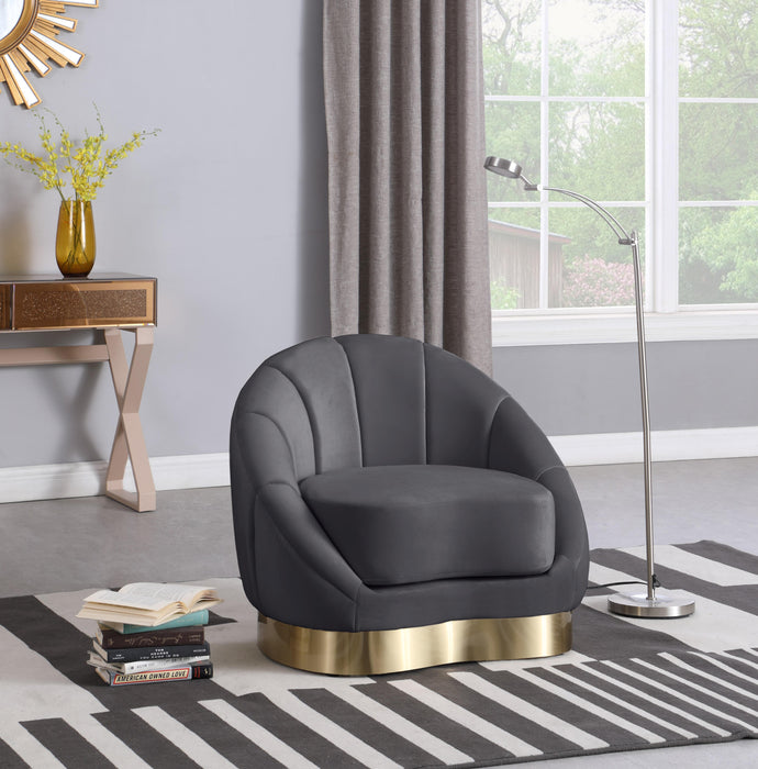 Shelly Grey Velvet Chair - Royal Furniture & Gifts (MI) - Multi Location