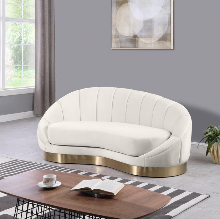 Shelly Cream Velvet Chaise - Royal Furniture & Gifts (MI) - Multi Location