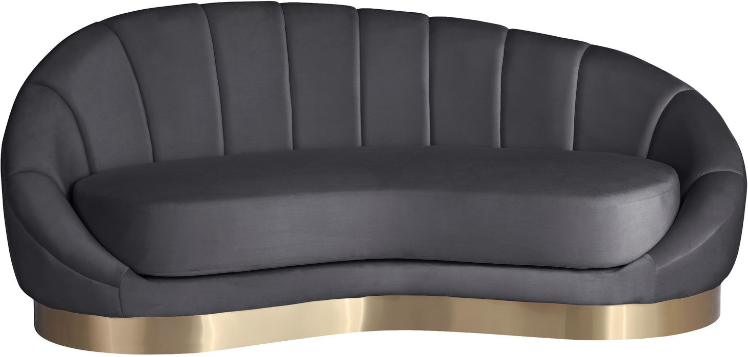 Shelly Grey Velvet Chaise - Royal Furniture & Gifts (MI) - Multi Location