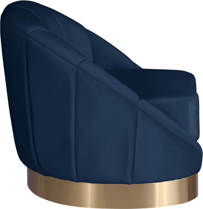 Shelly Navy Velvet Chair - Royal Furniture & Gifts (MI) - Multi Location
