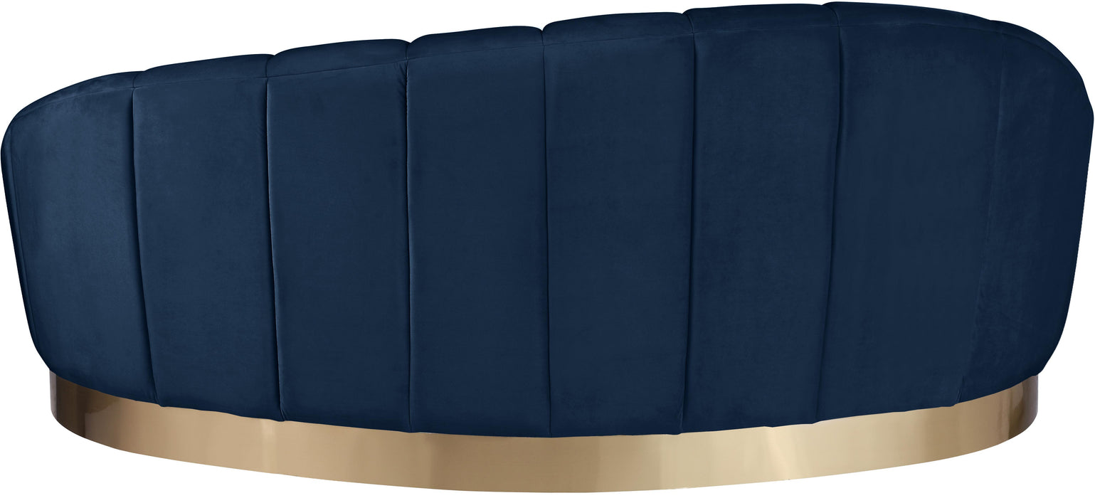 Shelly Navy Velvet Chaise - Royal Furniture & Gifts (MI) - Multi Location