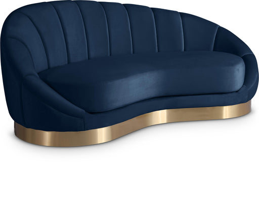 Shelly Navy Velvet Chaise - Royal Furniture & Gifts (MI) - Multi Location
