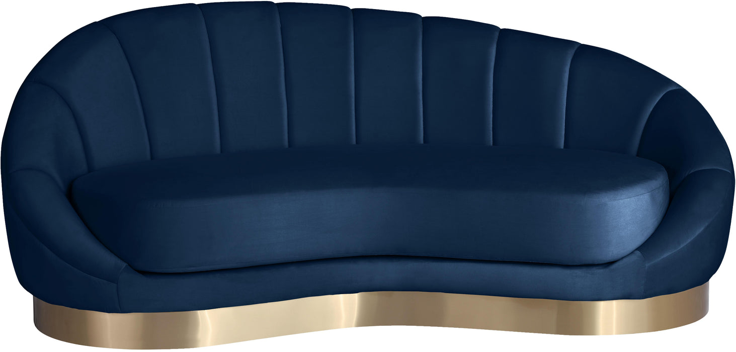 Shelly Navy Velvet Chaise - Royal Furniture & Gifts (MI) - Multi Location