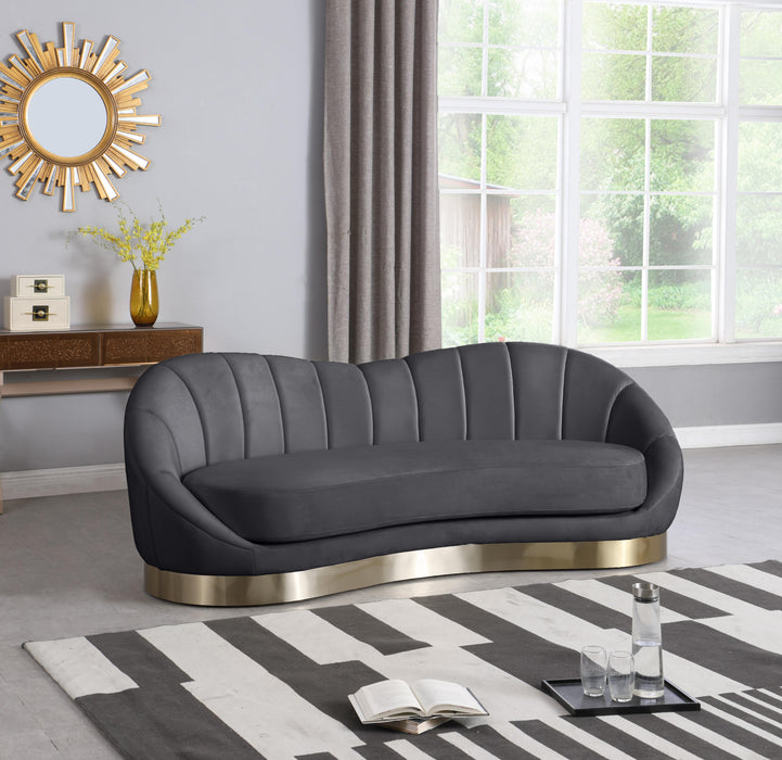 Shelly Grey Velvet Sofa - Royal Furniture & Gifts (MI) - Multi Location
