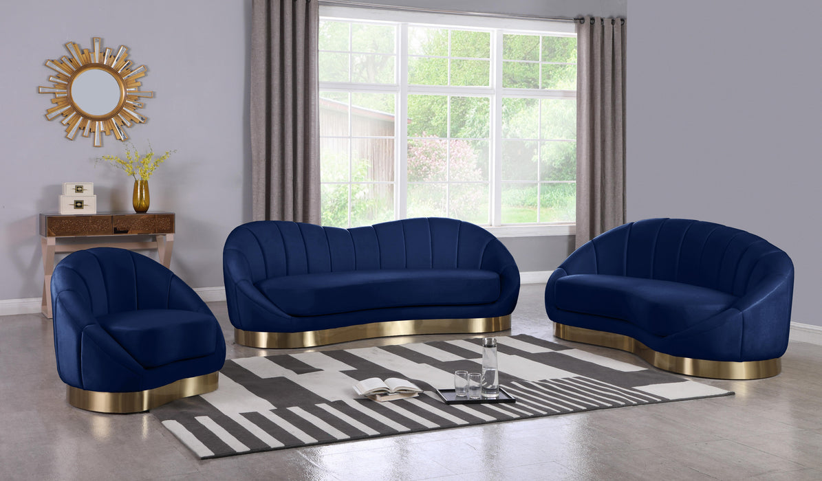 Shelly Navy Velvet Sofa - Royal Furniture & Gifts (MI) - Multi Location